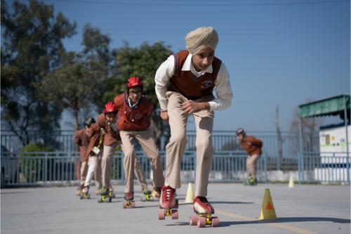 Students skating